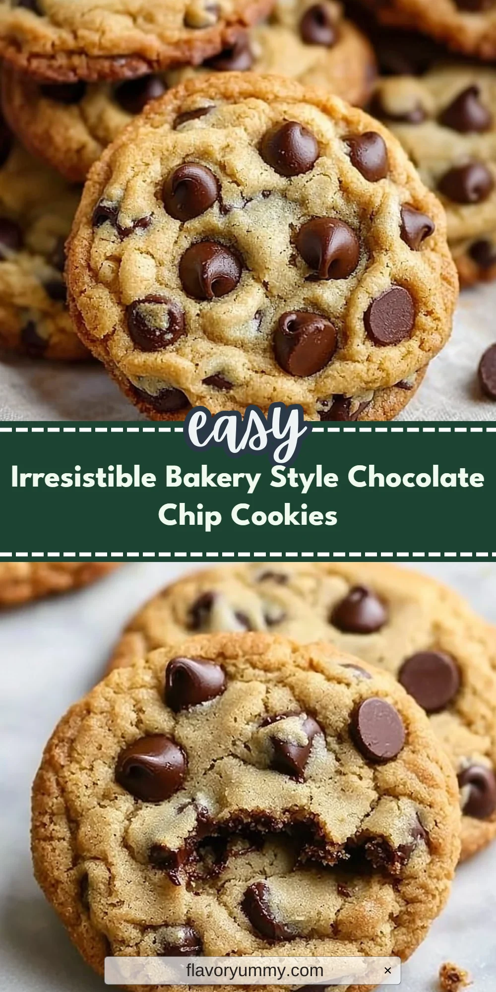Irresistible Bakery Style Chocolate Chip Cookies