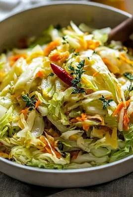 A colorful dish of Jamaican Cabbage with vegetables served on a plate.