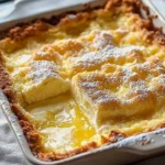 Delicious Lemon Cream Cheese Dump Cake served on a plate