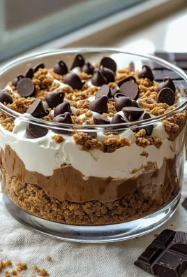 Delicious no-bake chocolate peanut butter mousse dessert in a serving dish