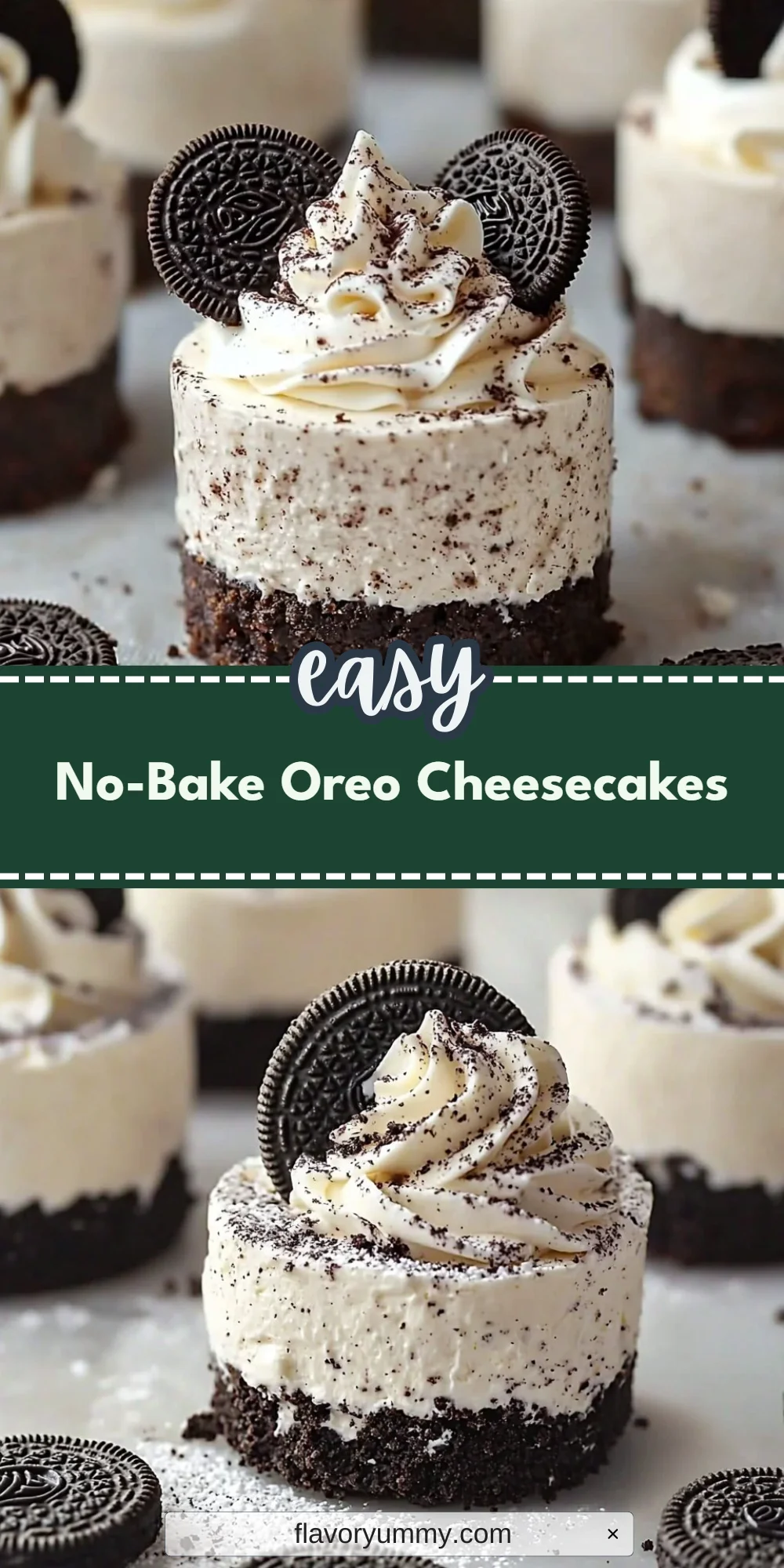 No-Bake Oreo Cheesecakes