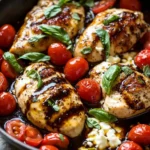 Deliciously cooked juicy chicken served with balsamic sauce in a one-pan recipe