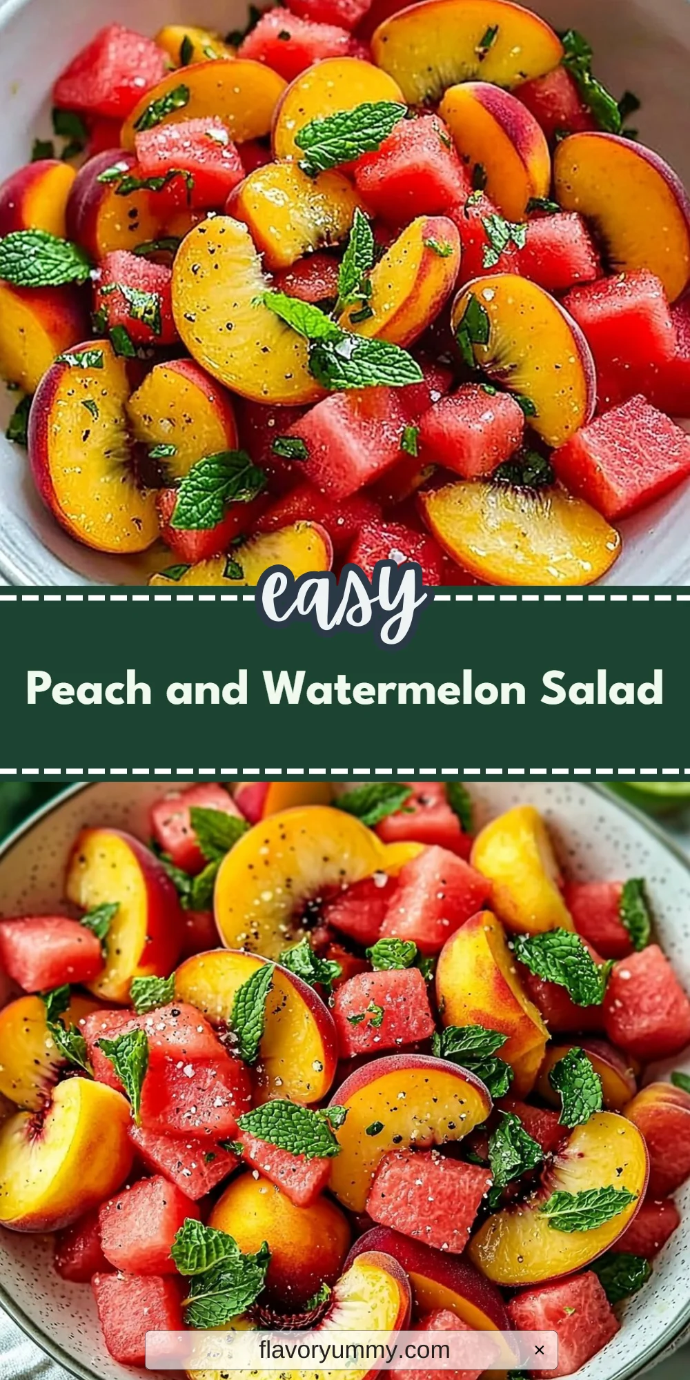 Peach and Watermelon Salad