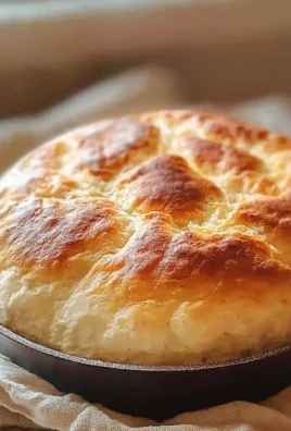 Freshly baked quick skillet bread in a cast iron skillet