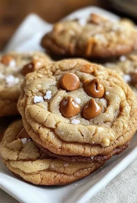 Deliciously baked Salted Caramel Cookies with a sprinkle of sea salt