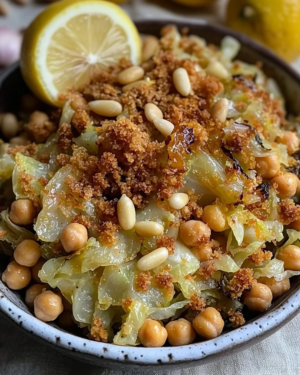 SHREDDED HISPI CABBAGE & CHARRED LEMON SALAD