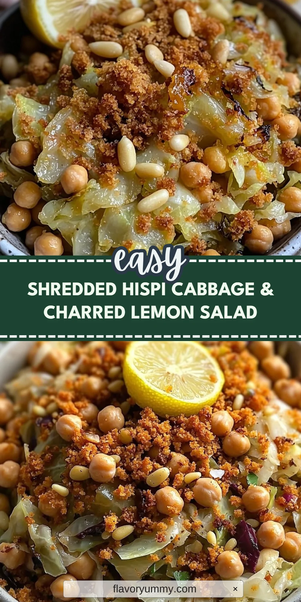 SHREDDED HISPI CABBAGE & CHARRED LEMON SALAD