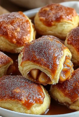 Delicious Caramel Apple Pie Bombs served on a plate with caramel drizzle.