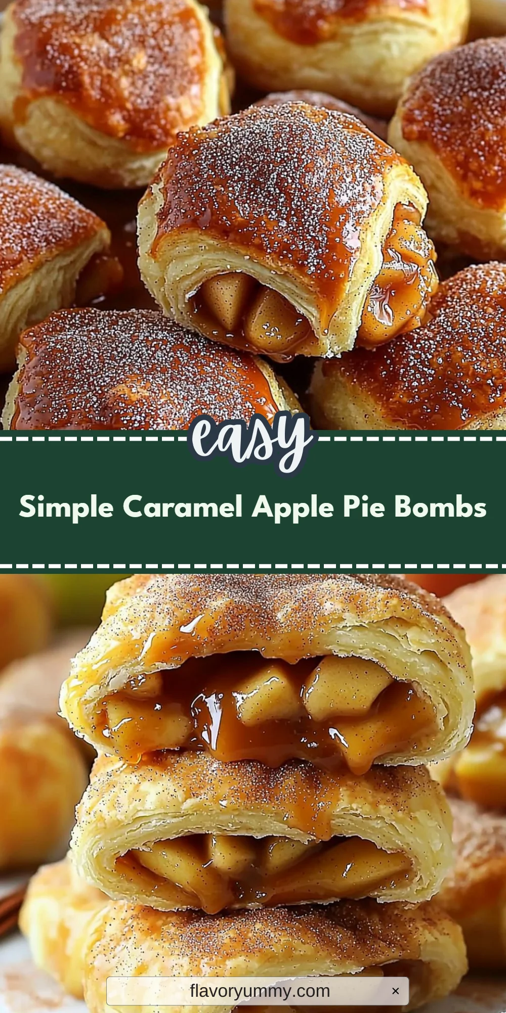 Simple Caramel Apple Pie Bombs