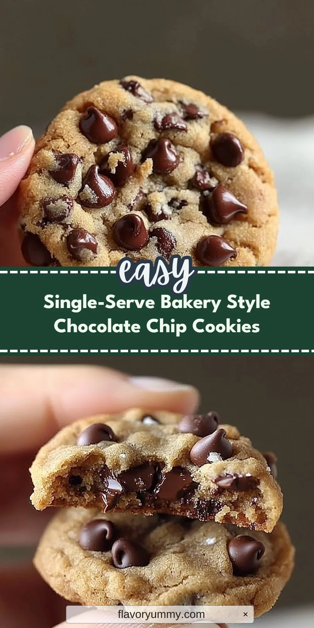 Single-Serve Bakery Style Chocolate Chip Cookies