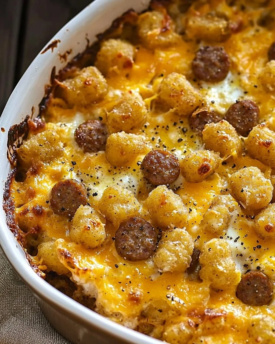 Tater Tot Sausage Breakfast Casserole