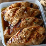 Marinated chicken breasts ready for grilling or baking