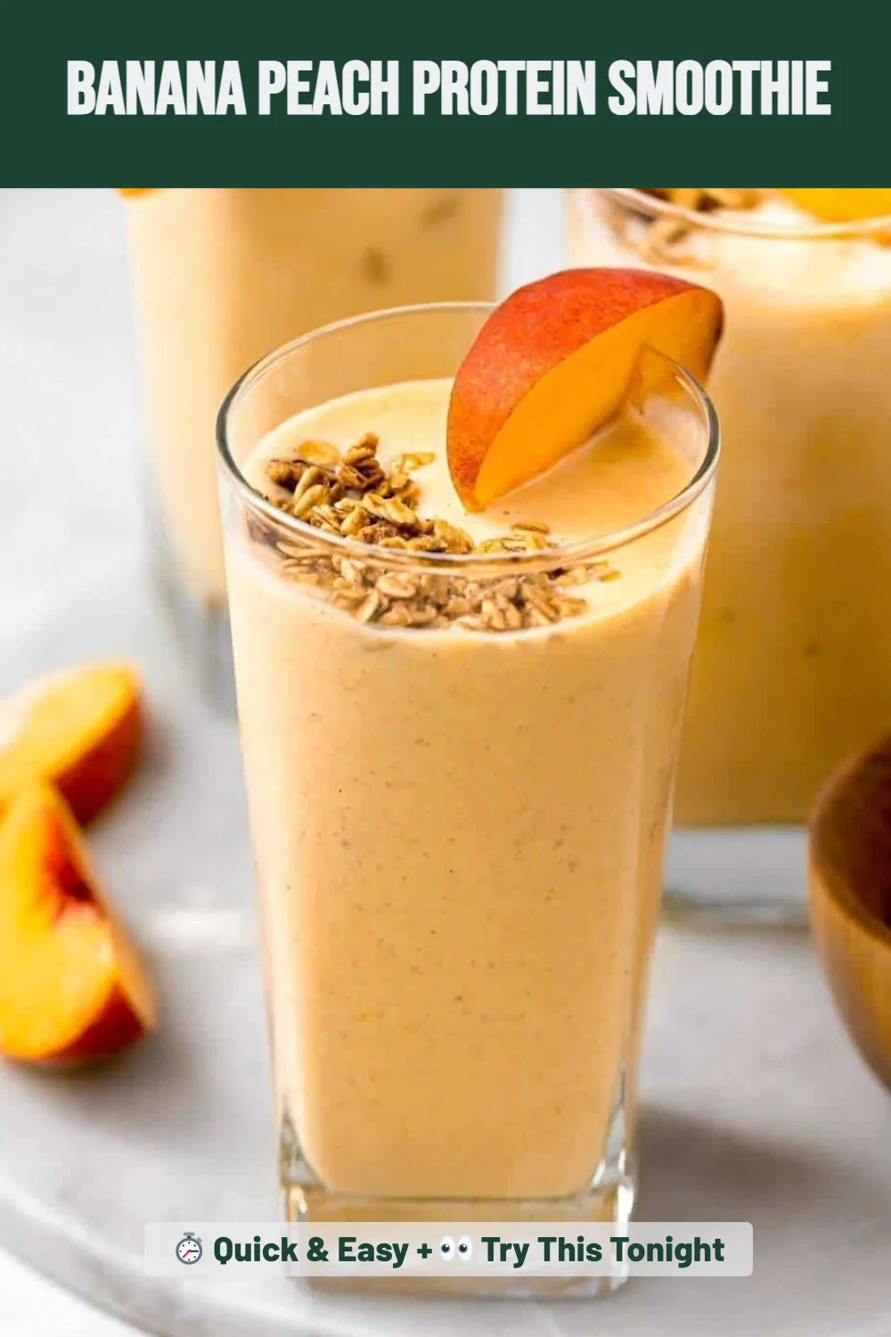 Banana Peach Protein Smoothie