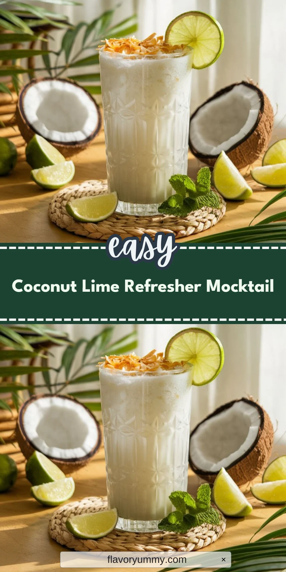 Coconut Lime Refresher Mocktail