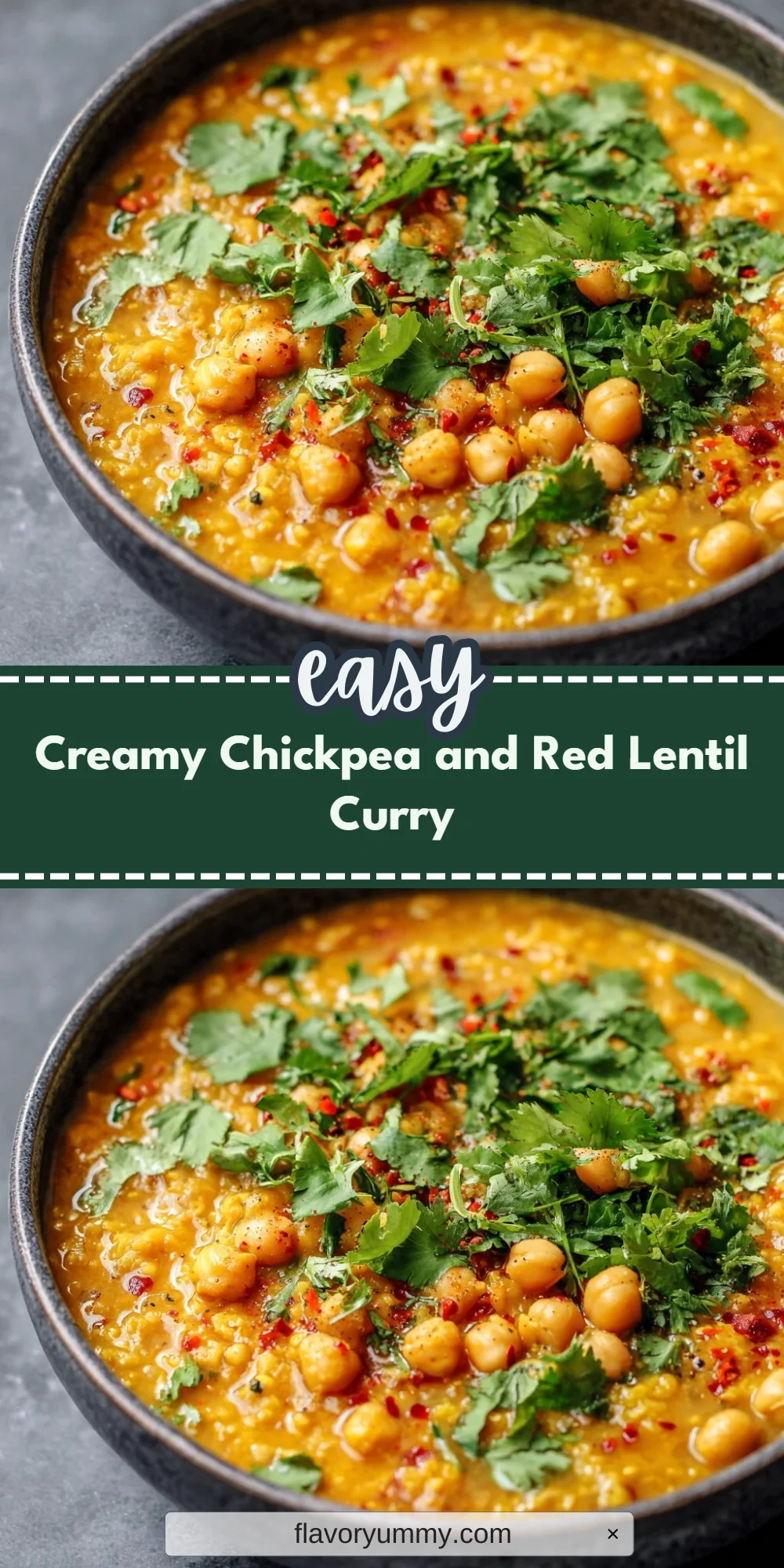 Creamy Chickpea and Red Lentil Curry