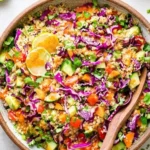 Crunchy Thai Quinoa Salad with colorful vegetables and a zesty dressing