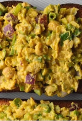 Delicious Curried Chickpea Salad with colorful vegetables and spices
