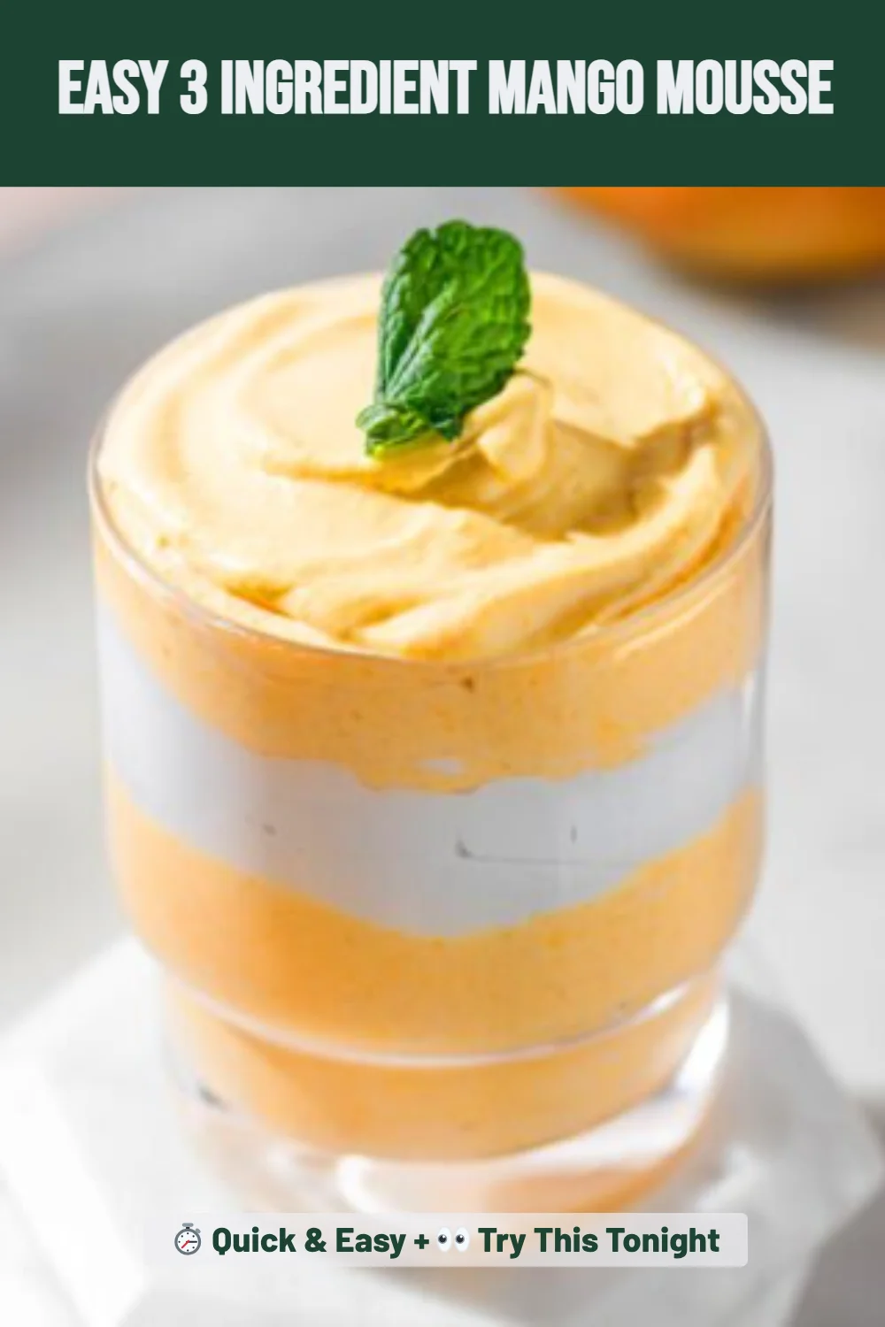 Easy 3 Ingredient Mango Mousse