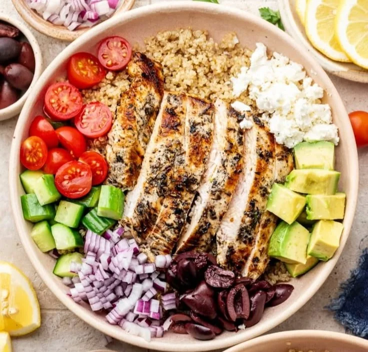 Greek Chicken Quinoa Bowl