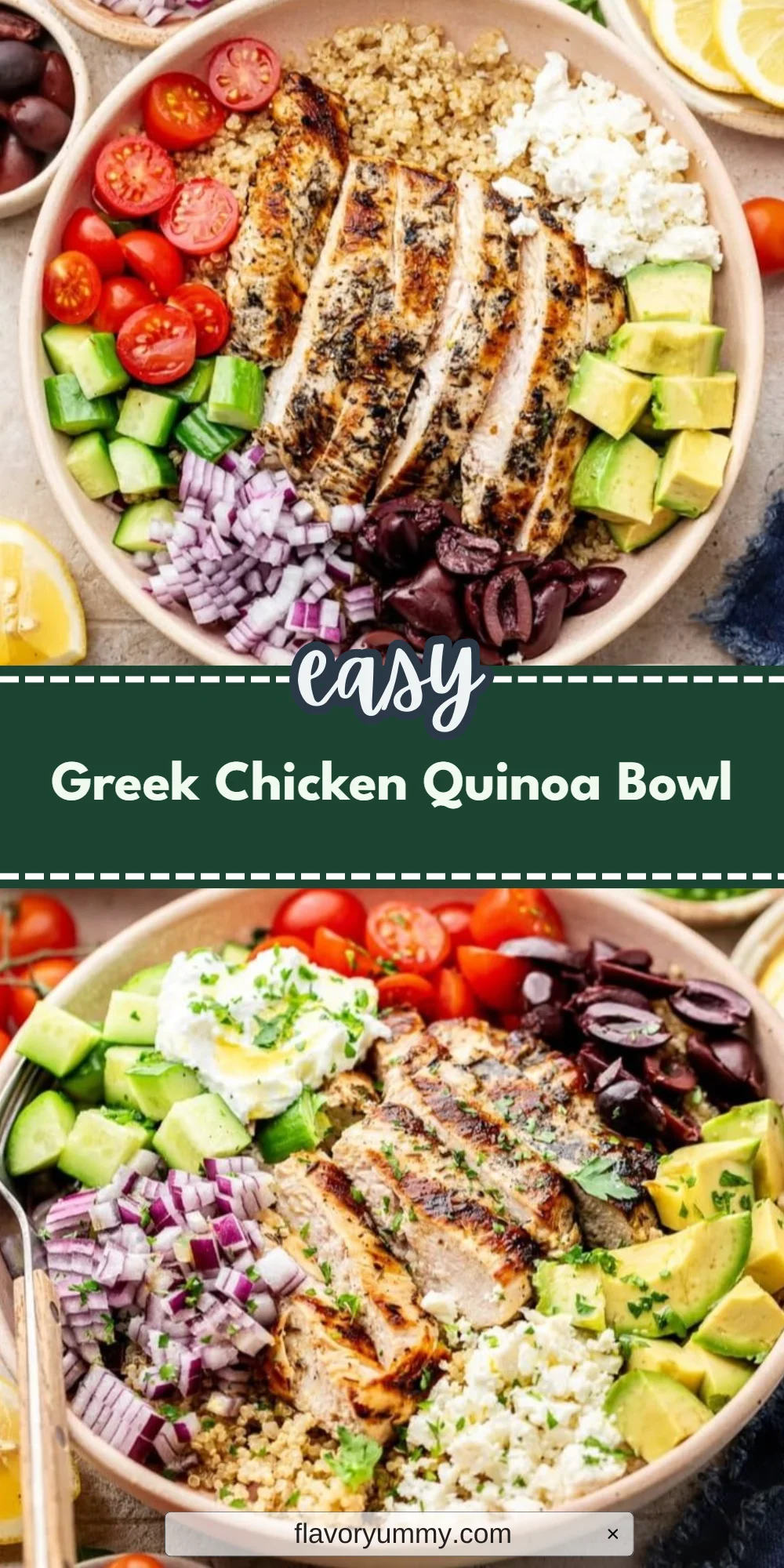 Greek Chicken Quinoa Bowl