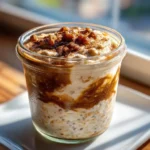 Heavenly Brown Sugar Overnight Oats in a bowl, perfect for kids' breakfast