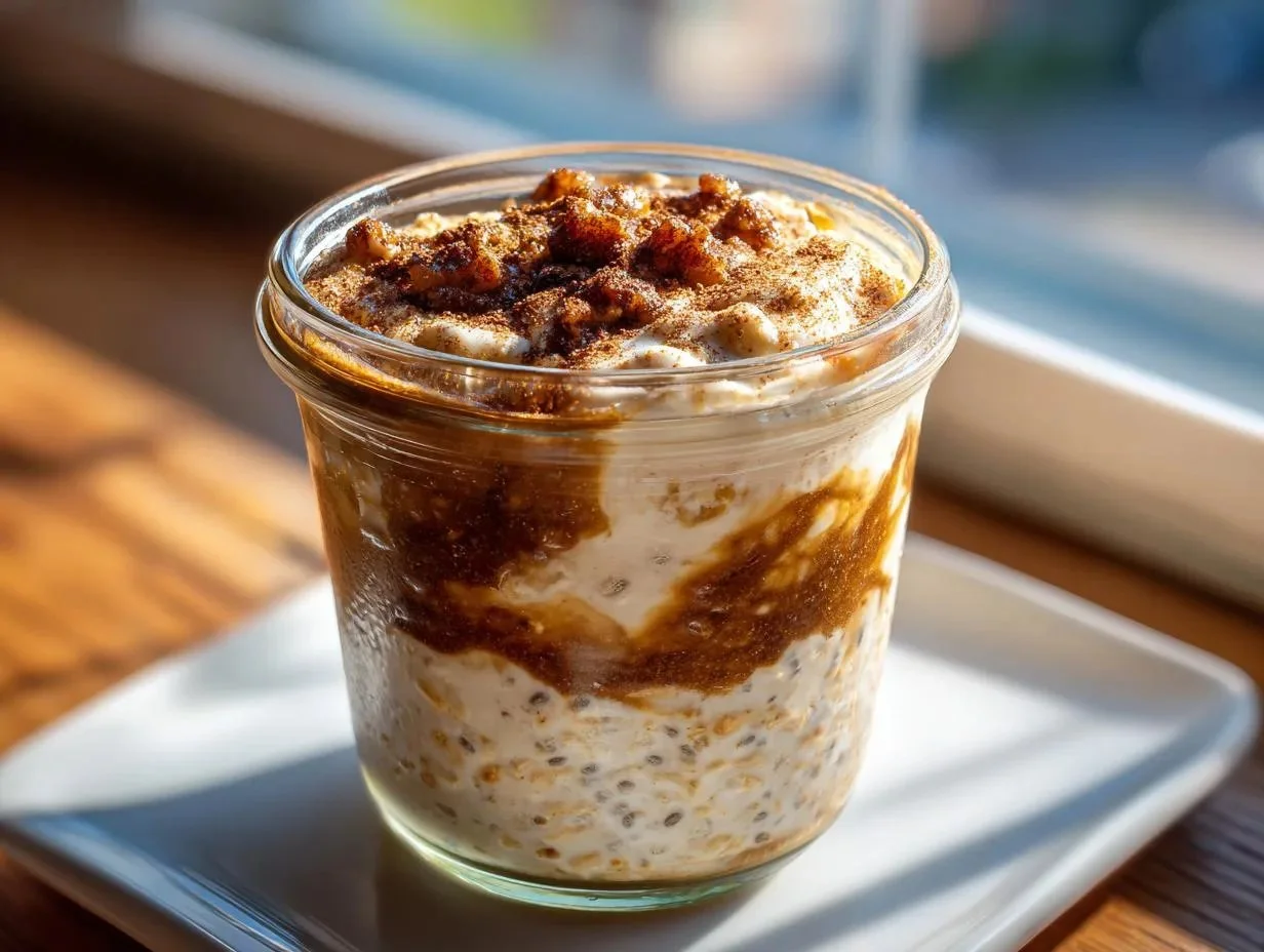 Heavenly Brown Sugar Overnight Oats in a bowl, perfect for kids' breakfast