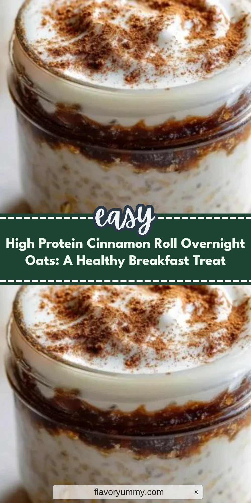 High Protein Cinnamon Roll Overnight Oats: A Healthy Breakfast Treat