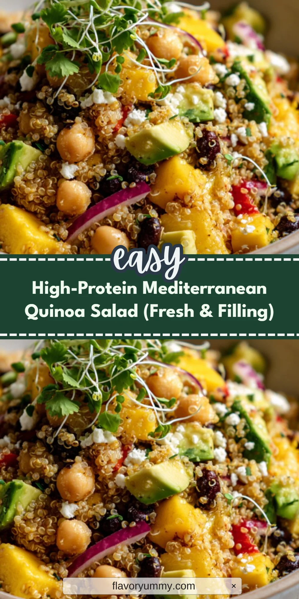 High-Protein Mediterranean Quinoa Salad (Fresh & Filling)