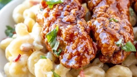 Honey Pepper Chicken Mac and Cheese