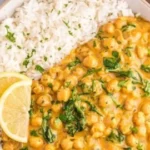Delicious Instant Pot chickpea curry with spices and vegetables