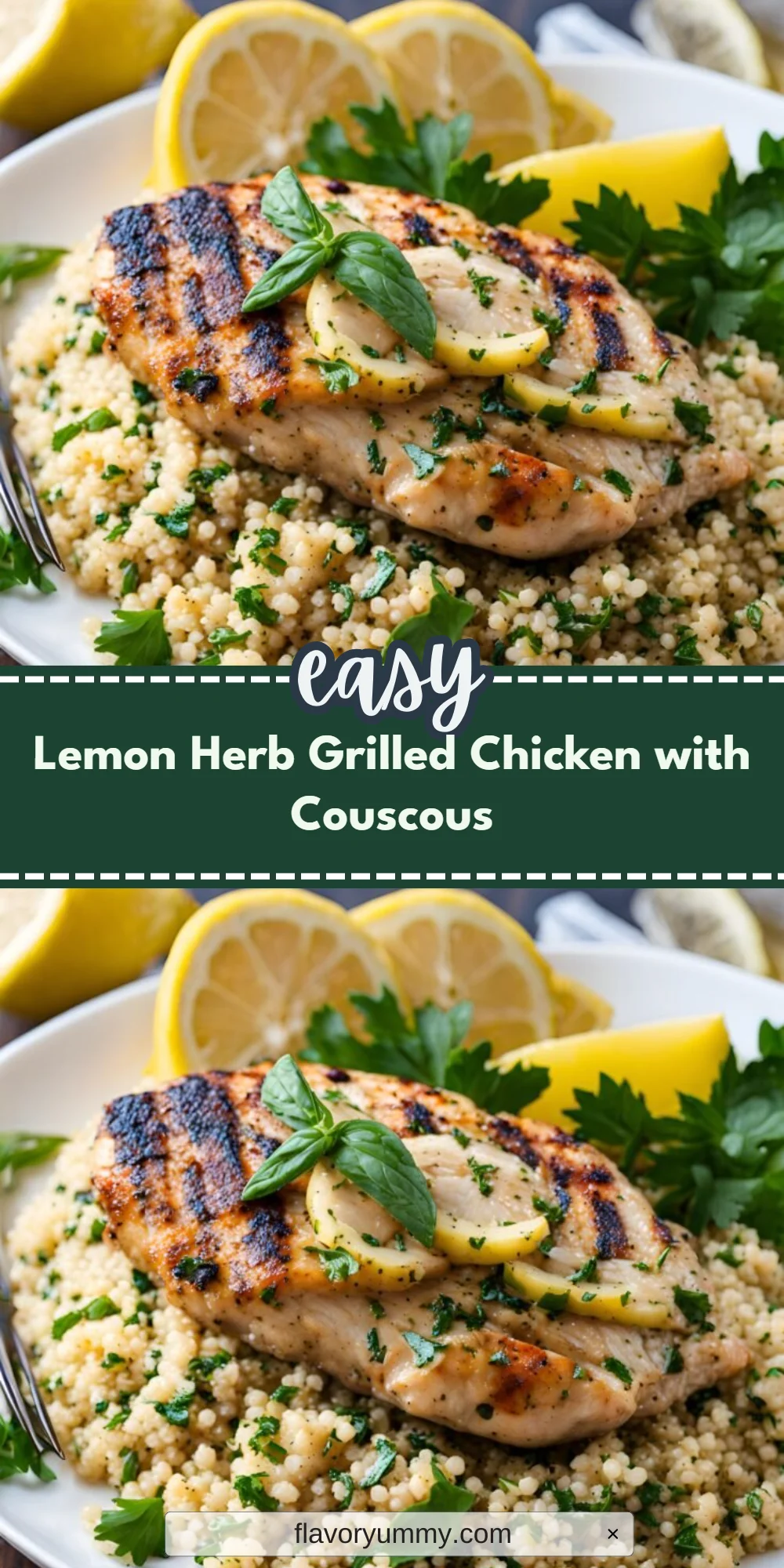 Lemon Herb Grilled Chicken with Couscous