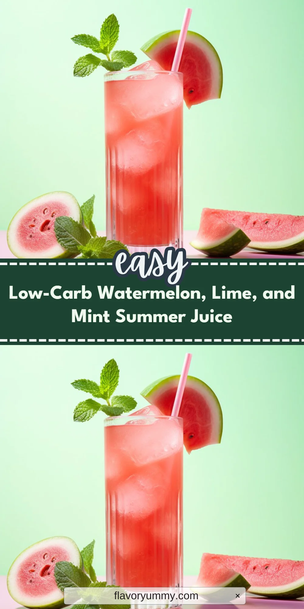 Low-Carb Watermelon, Lime, and Mint Summer Juice