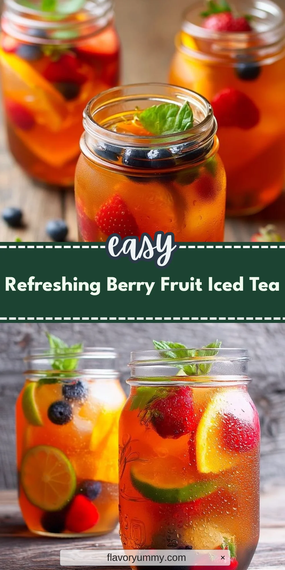 Refreshing Berry Fruit Iced Tea