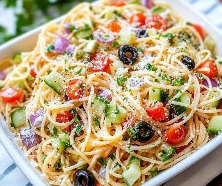 Spaghetti Salad with Italian Dressing