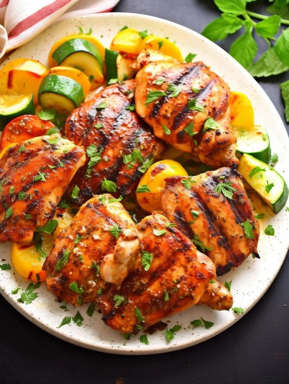 Succulent Lemon-Herb Grilled Chicken Thighs