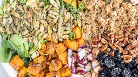 Vegan Fall Harvest Salad (gluten-free, oil-free)