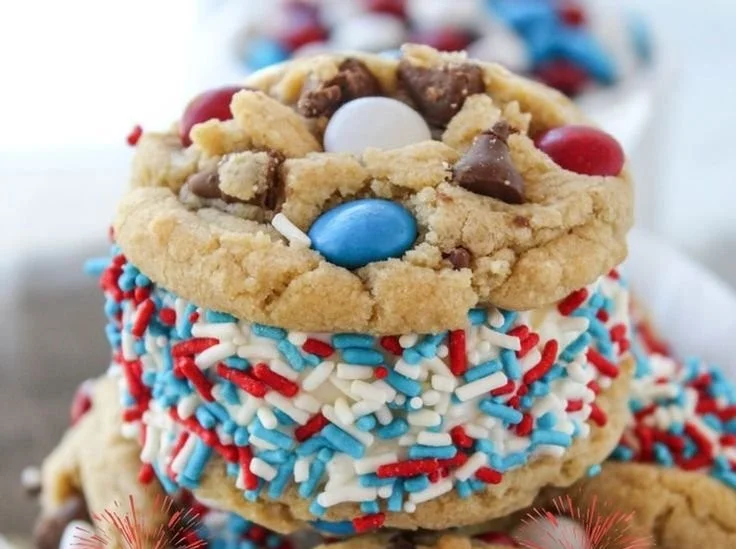 4th of July Ice Cream Cookie Sandwiches