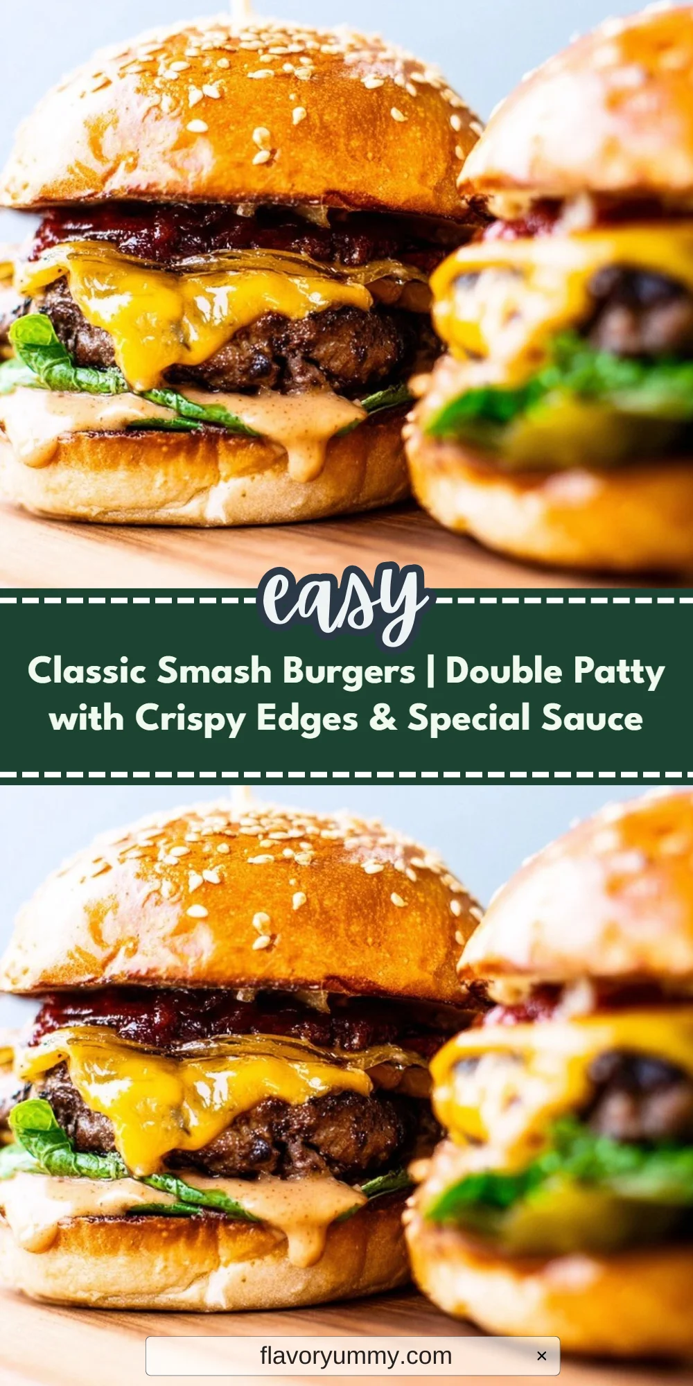 Classic Smash Burgers | Double Patty with Crispy Edges & Special Sauce
