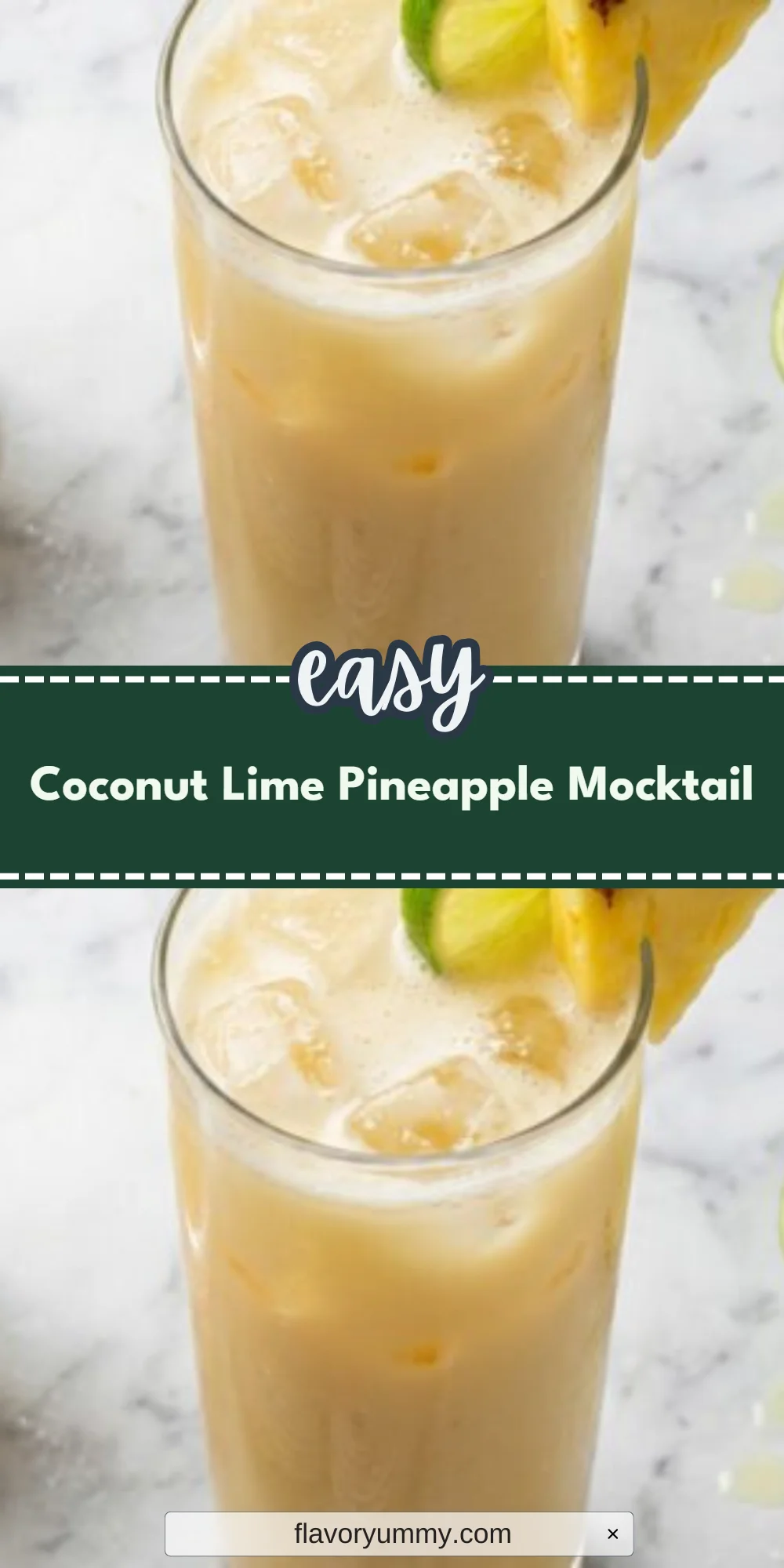 Coconut Lime Pineapple Mocktail