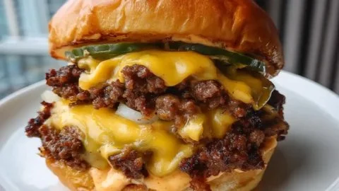 Crispy Smash Burger with Lacy Edges and Secret Sauce