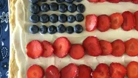 Flag Fruit Sugar Cookie Crust Pizza