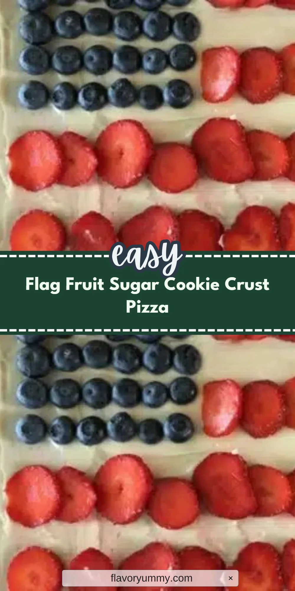 Flag Fruit Sugar Cookie Crust Pizza