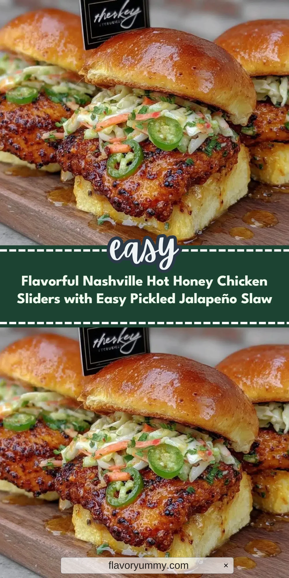 Flavorful Nashville Hot Honey Chicken Sliders with Easy Pickled Jalapeño Slaw
