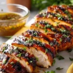 Grilled chicken marinated with a flavorful chicken marinade recipe