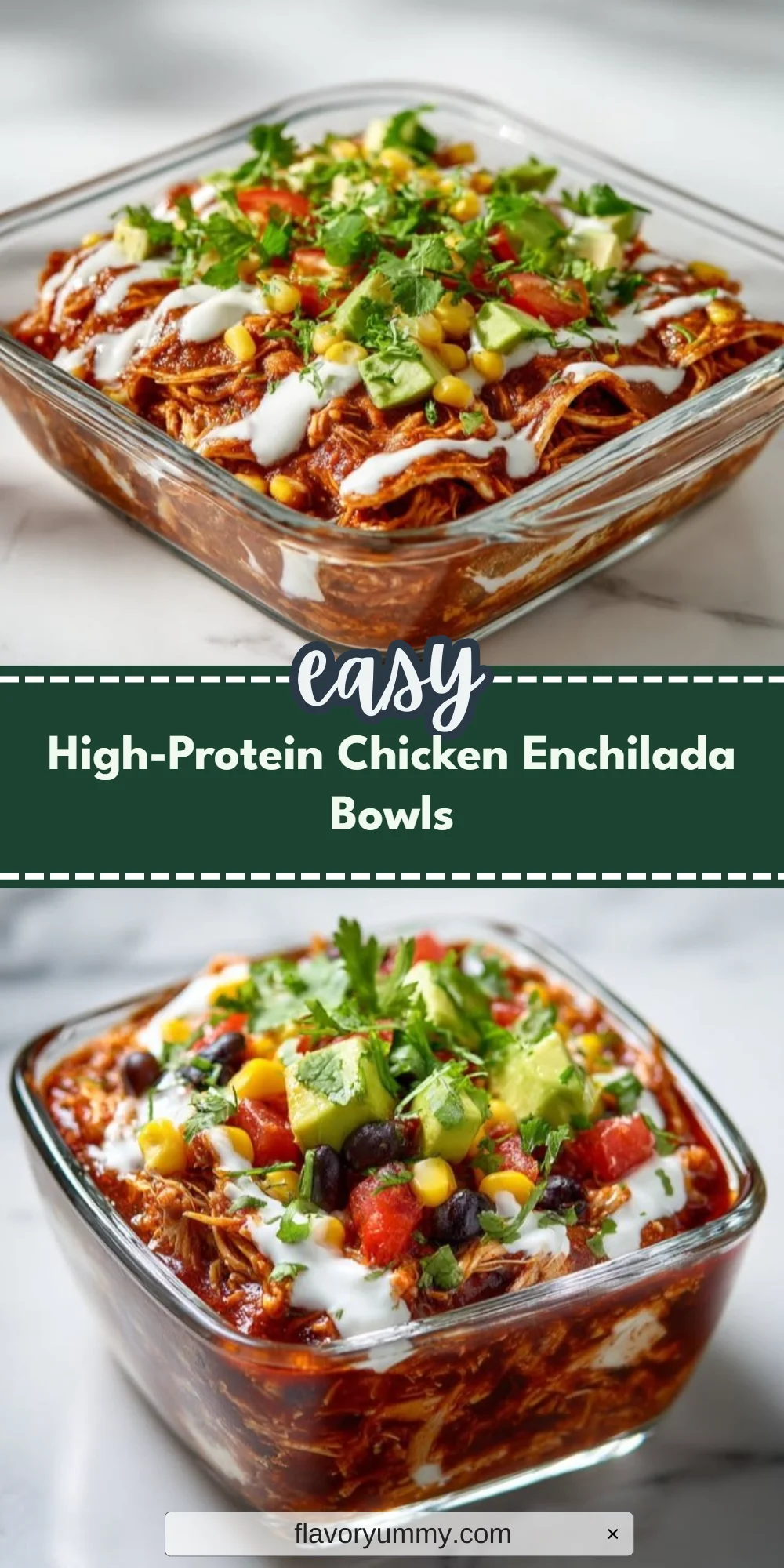 High-Protein Chicken Enchilada Bowls