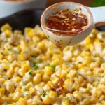 Delicious hot honey skillet corn dish served in a rustic skillet