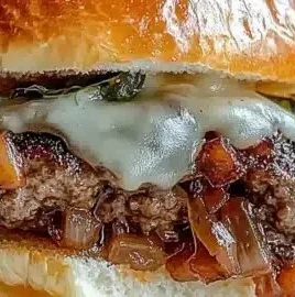 Delicious mini smash burgers sliders with caramelized onions on a platter