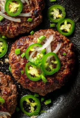 Mouthwatering jalapeño onion smash burger topped with fresh ingredients