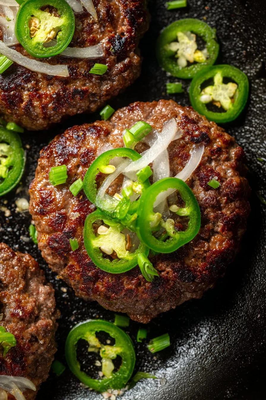Mouthwatering Jalapeño Onion Smash Burger - FlirtyFood