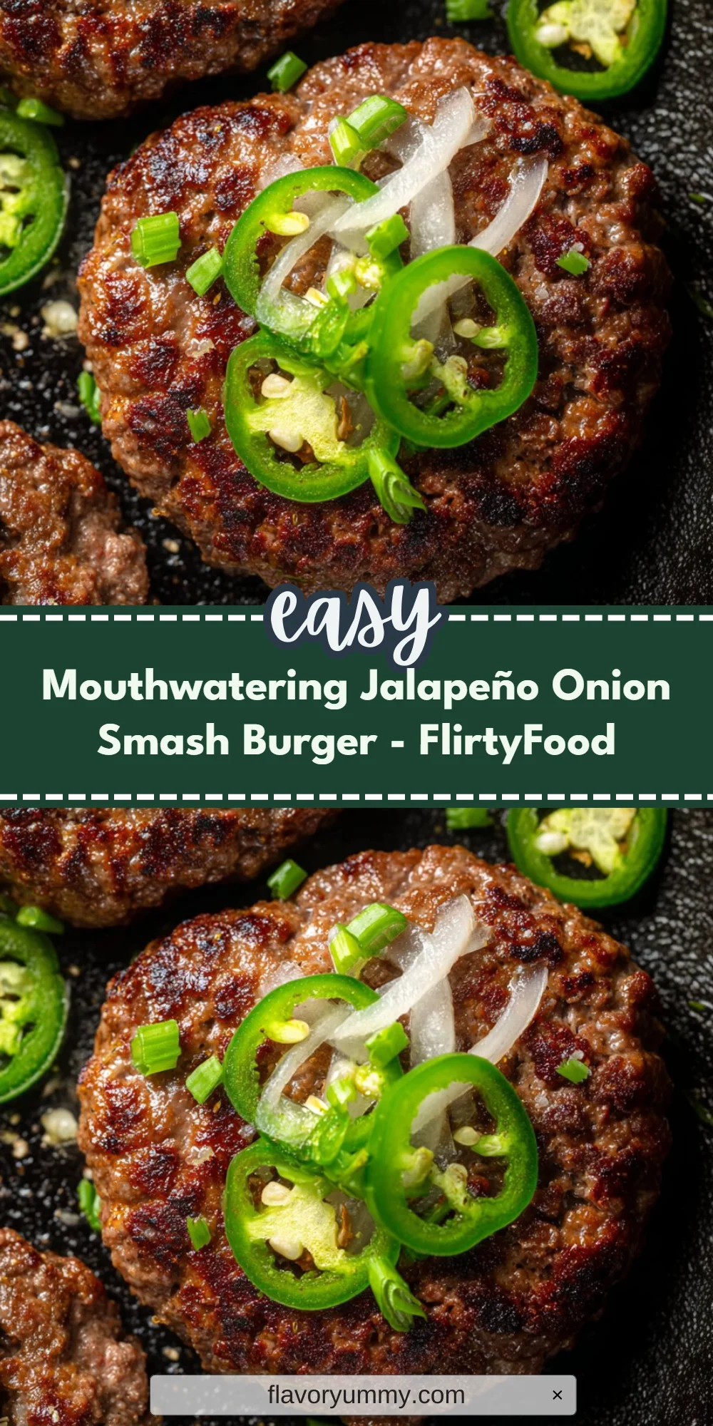 Mouthwatering Jalapeño Onion Smash Burger - FlirtyFood